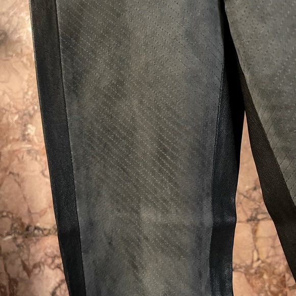 Club Monaco | Genuine Lamb/Goat Leather/Suede Pants | Worn1x | Black&Slate - Picture 2 of 9